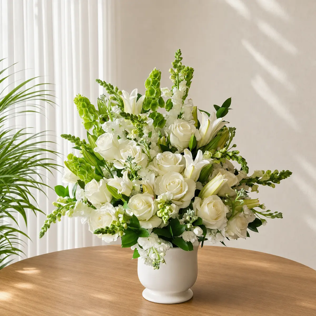ramo funebre flores blancas bendicion